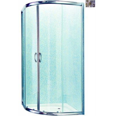 Kabina półokrągła 80 cm chrom/grafit Deante Alfa KTA 452K